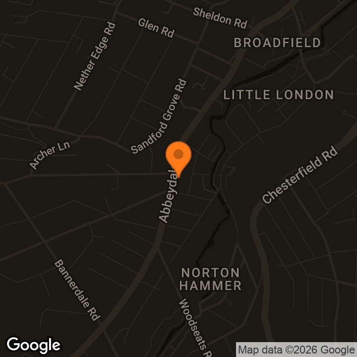 Map showing Abbeydale Pharmacy