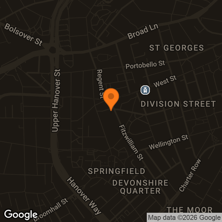 Map showing Brewski Sheffield