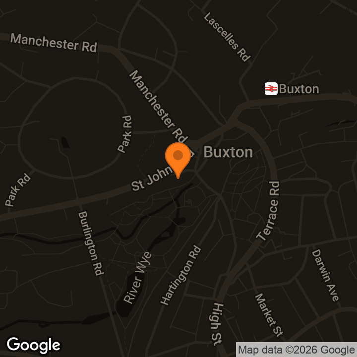 Map showing Buxton Opera House