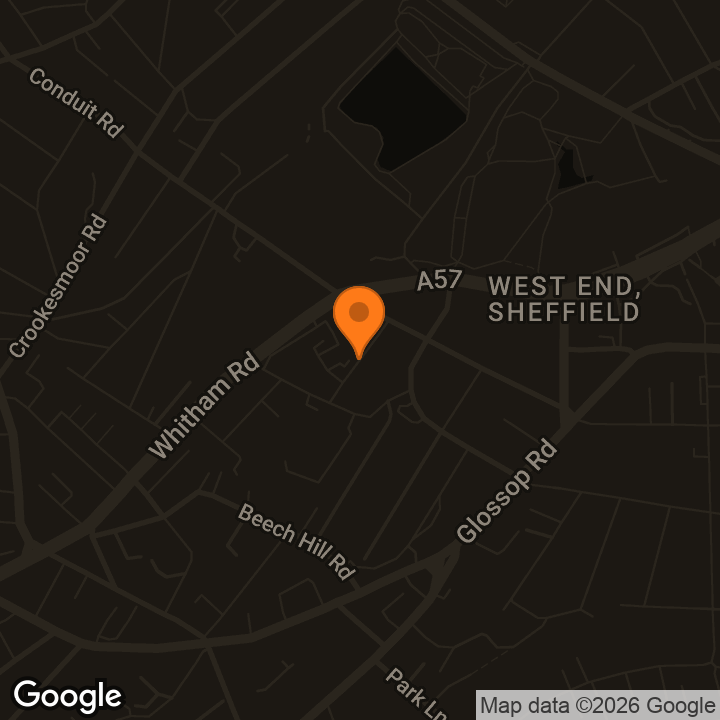 Map showing Charles Clifford Dental Hospital