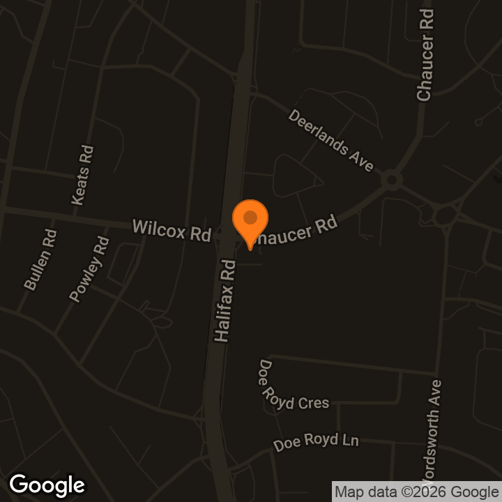 Map showing Chaucer Road Car Boot