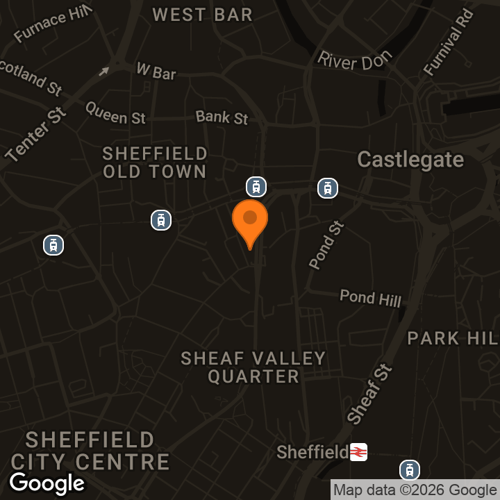 Map showing Citizens Advice Sheffield