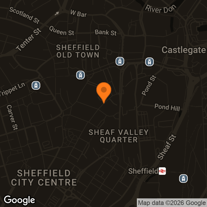 Map showing City of Sanctuary Drop-In