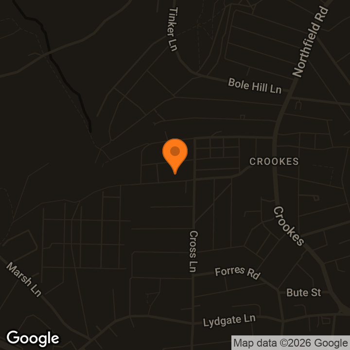 Map showing Crookes Social Club, UK