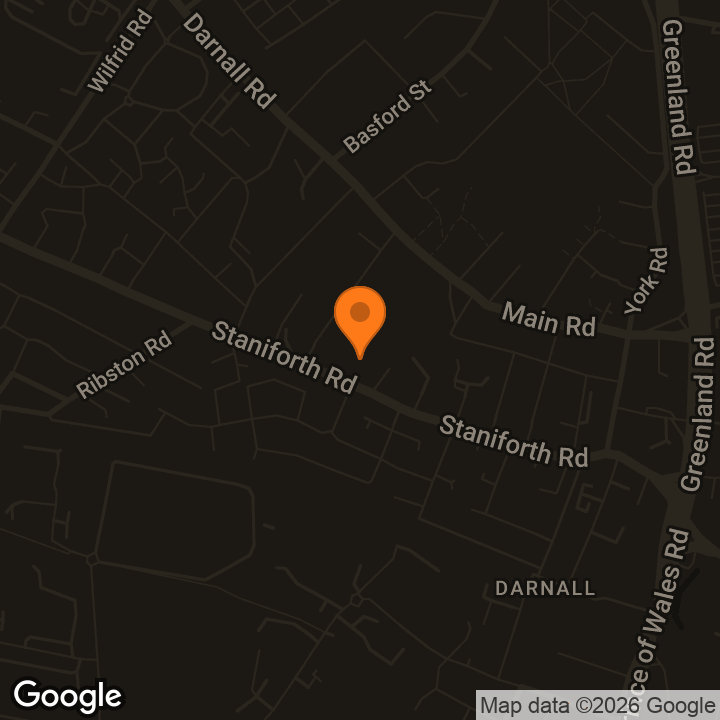 Map showing Darnall Family Hub