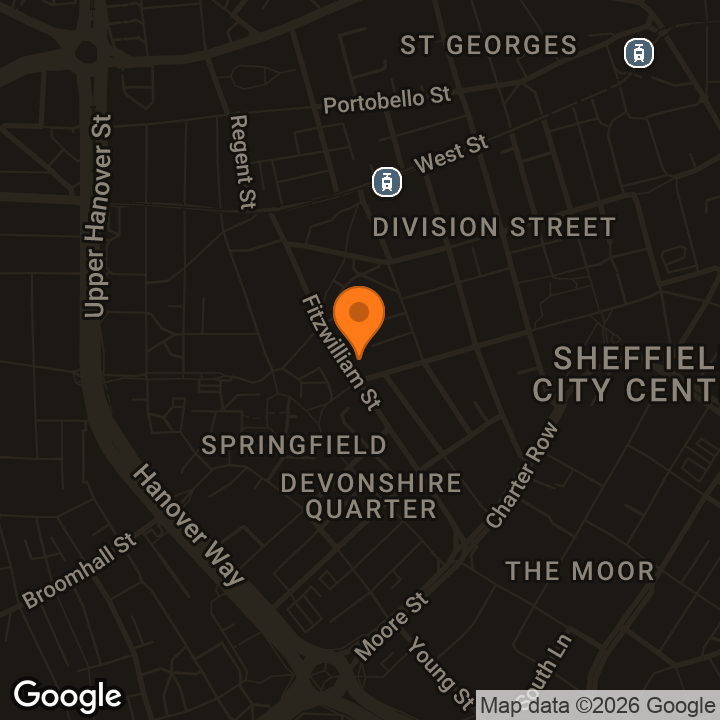 Map showing Devonshire Green