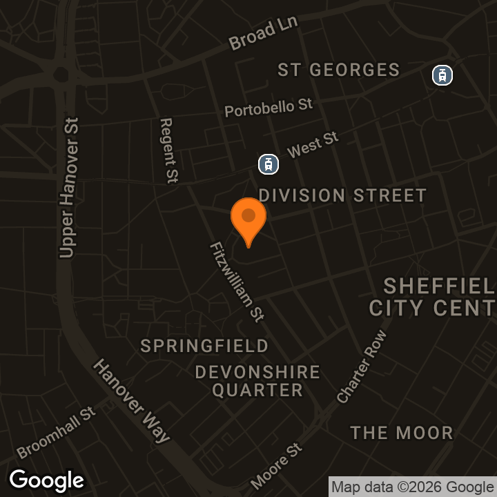 Map showing Devonshire Green