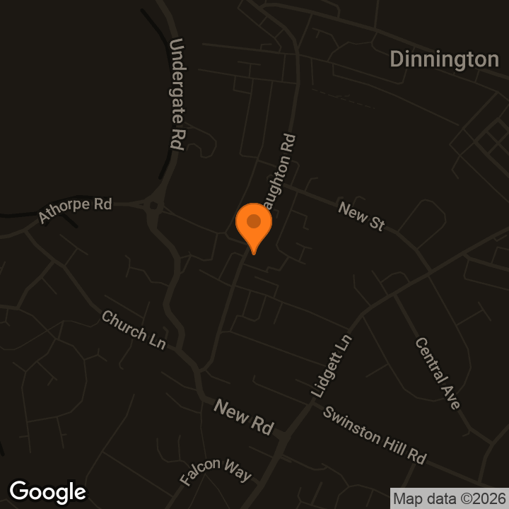 Map showing Dinnington Library and Neighbourhood Hub