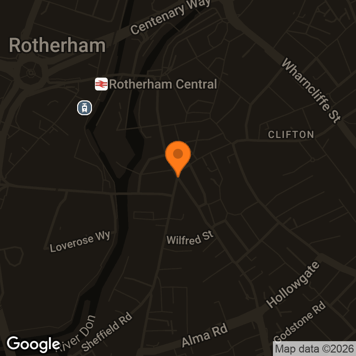 Map showing Empire Rotherham