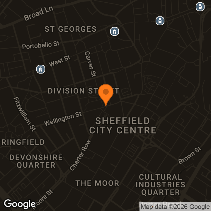 Map showing Genting Club Sheffield