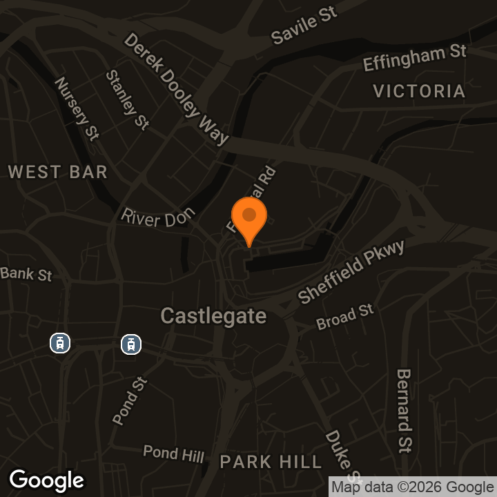 Map showing Hilton Sheffield
