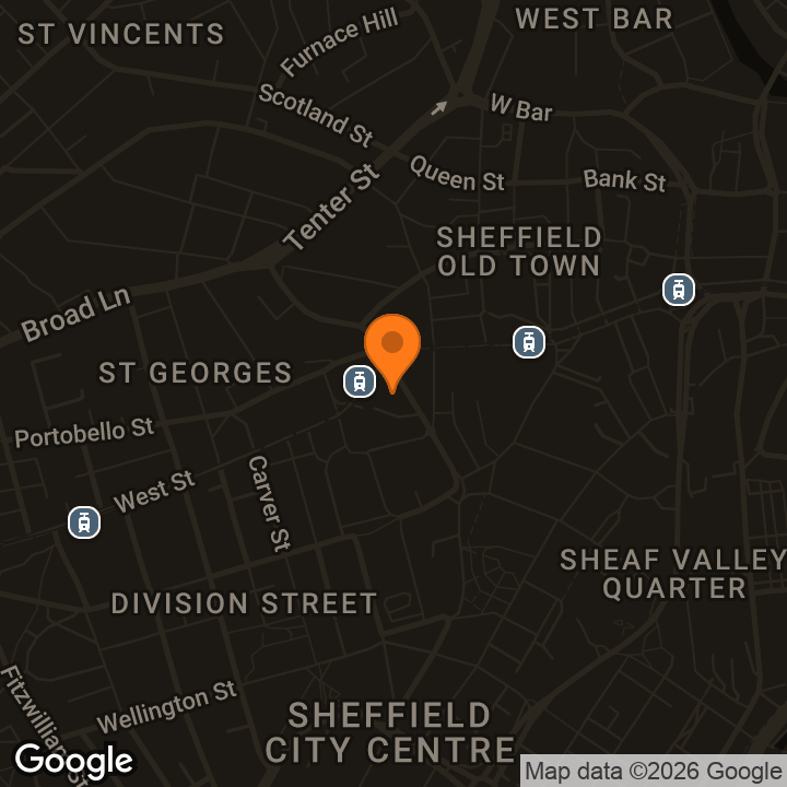 Map showing Leopold Hotel Sheffield