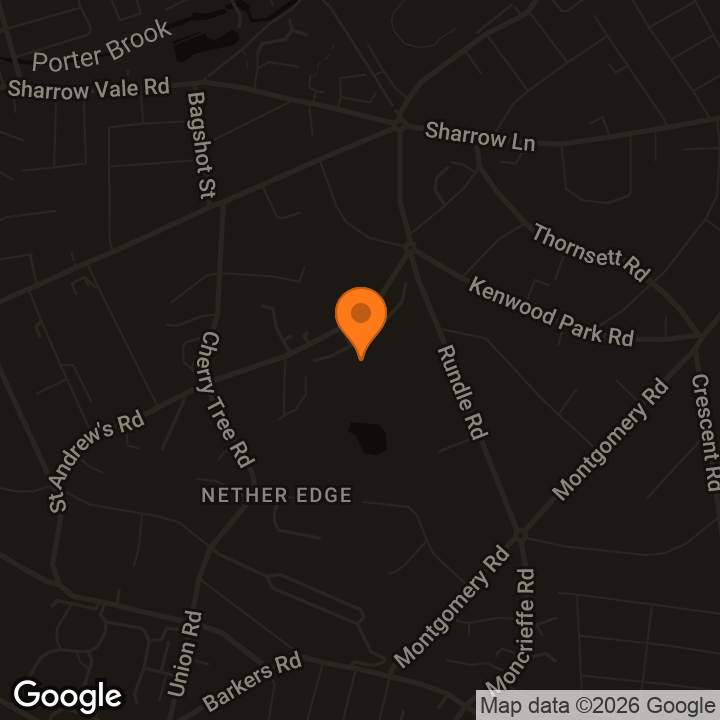Map showing Mercure Sheffield Kenwood Hall And Spa