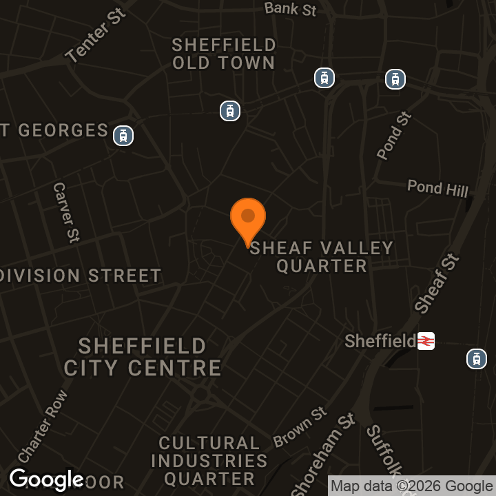 Map showing Mercure Sheffield St Paul’s Hotel and Spa