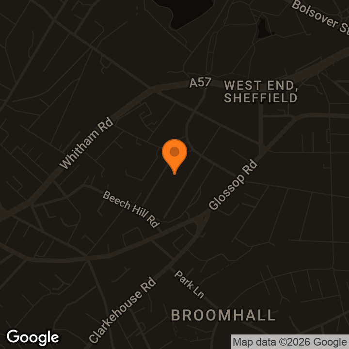 Map showing Minor Injuries Unit - Royal Hallamshire