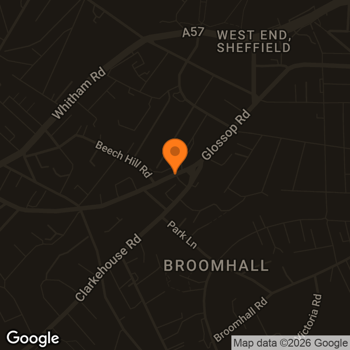 Map showing Royal Hallamshire Hospital