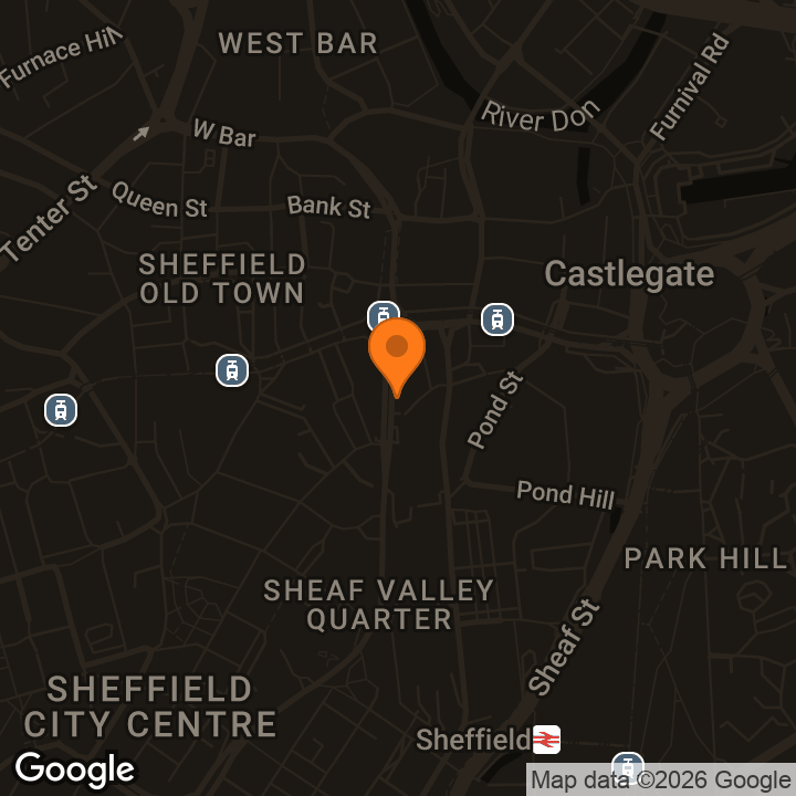 Map showing Tank Nightclub