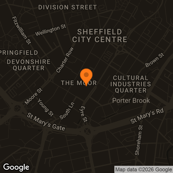 Map showing The Moor Market