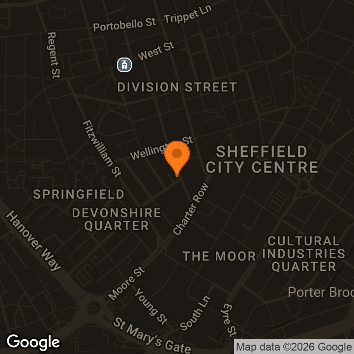 Map showing Trafalgar Warehouse