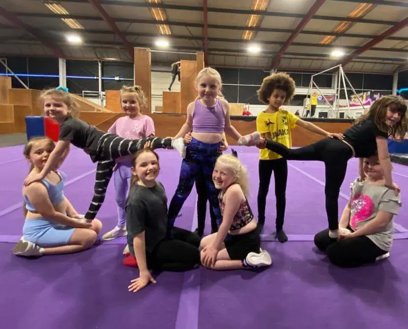 Cheerleading squad at NovaCity Centre Rotherham