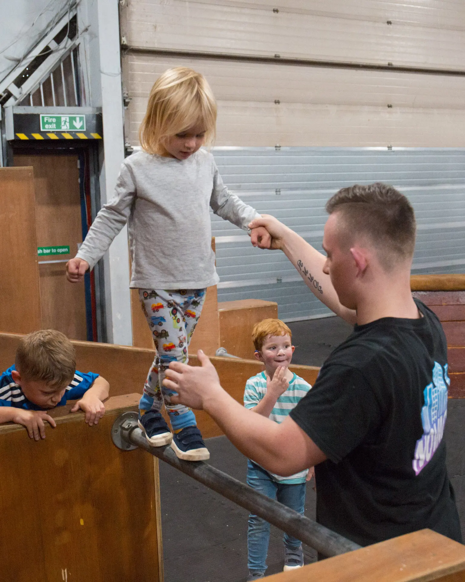 Mini Ninjas balance practice at NovaCity Centre Rotherham