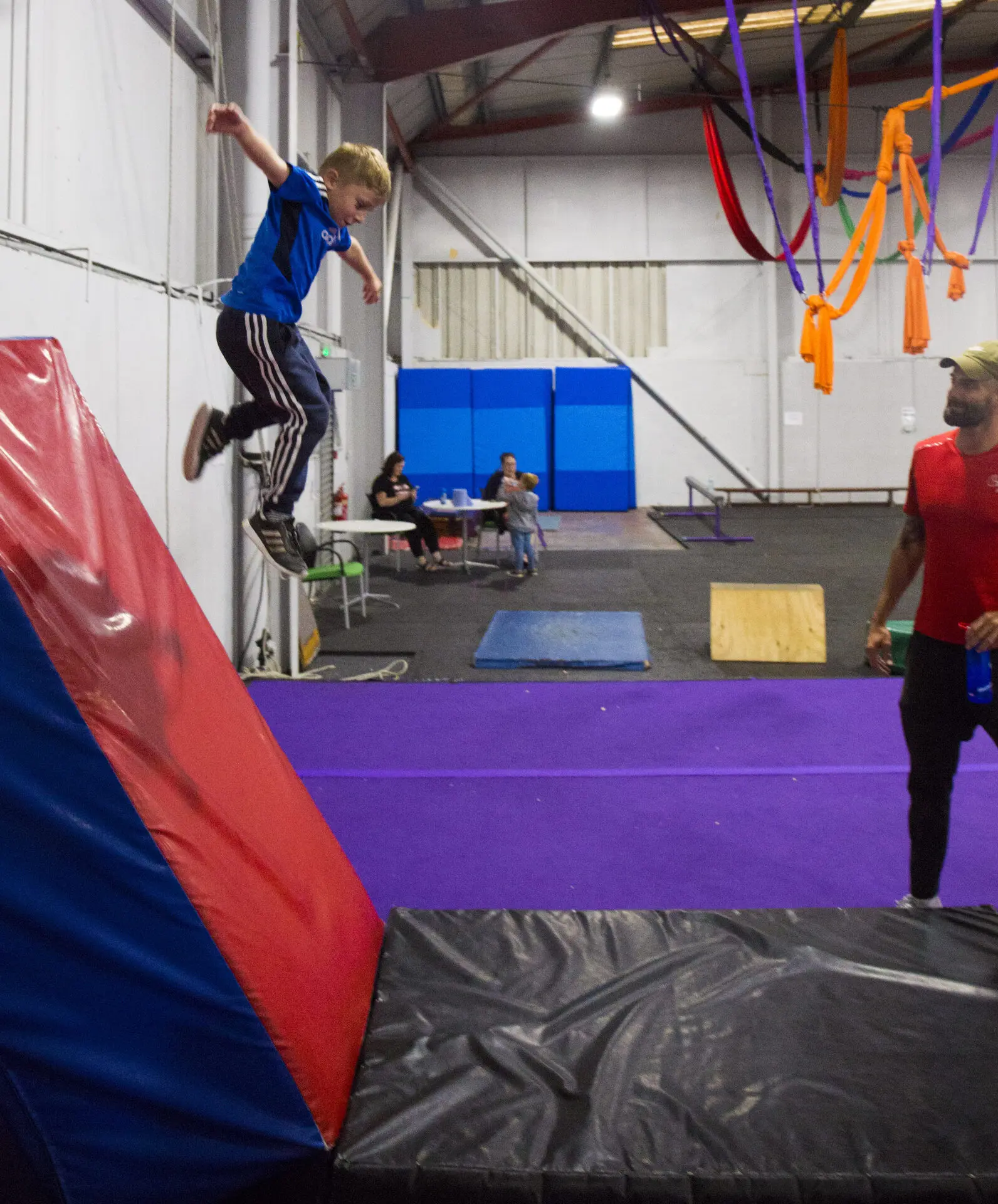 Parkour jump training at NovaCity Centre Rotherham
