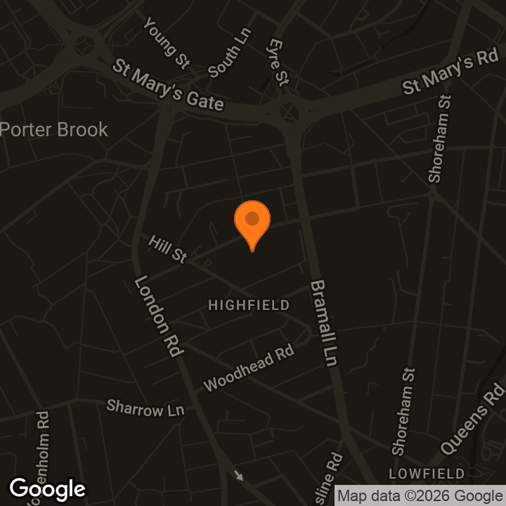 Map showing Side A Sheffield