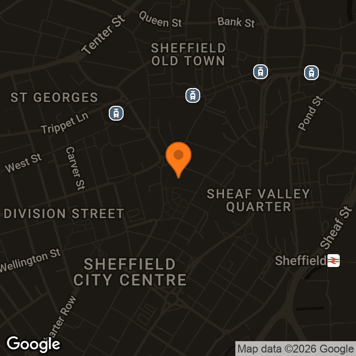 Map showing Victoria Hall