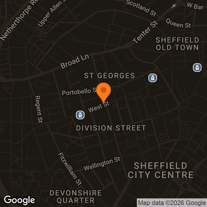 Map showing West Street Live