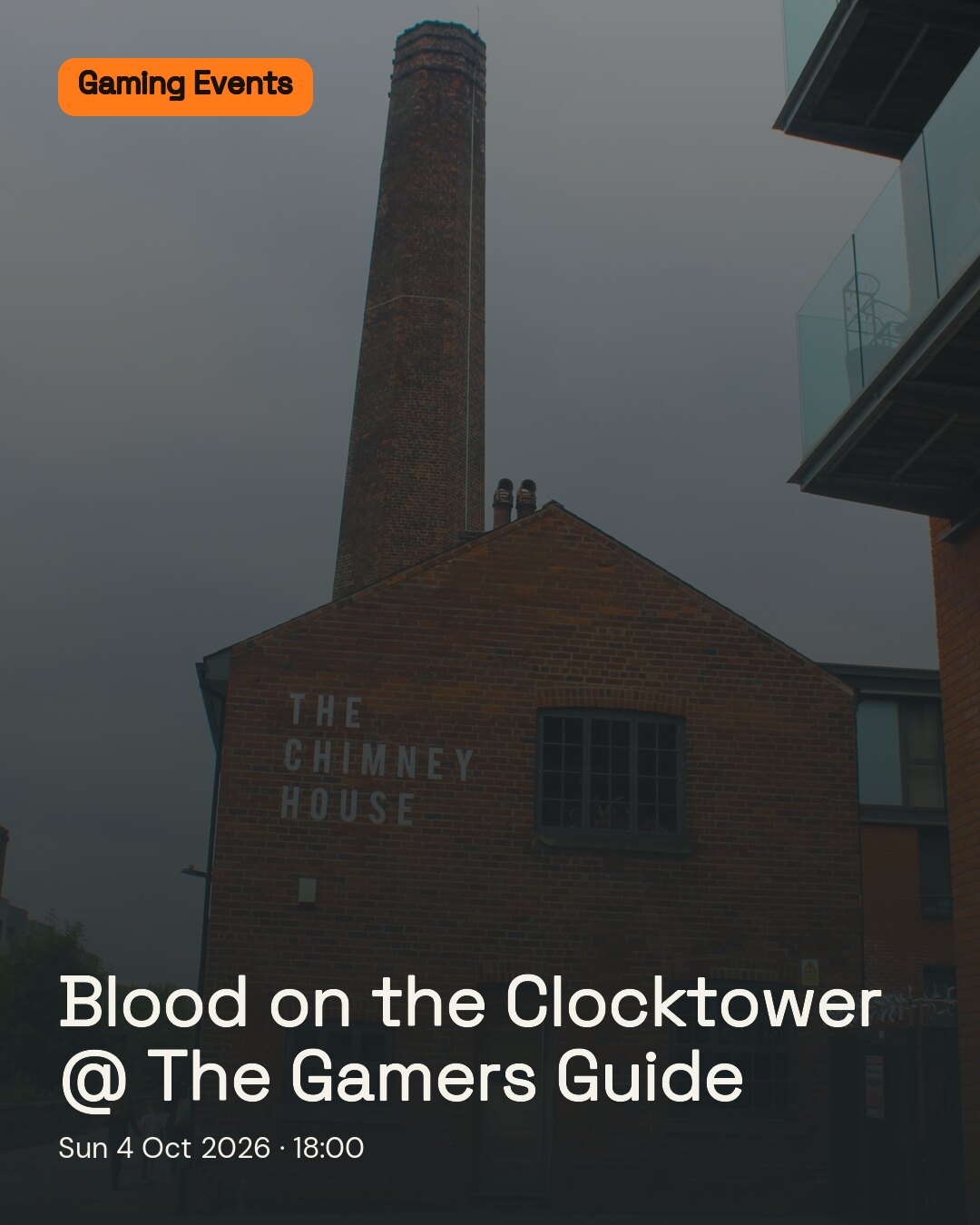 Blood on the Clocktower @ The Gamers Guide. Sun 4 Oct 2026.