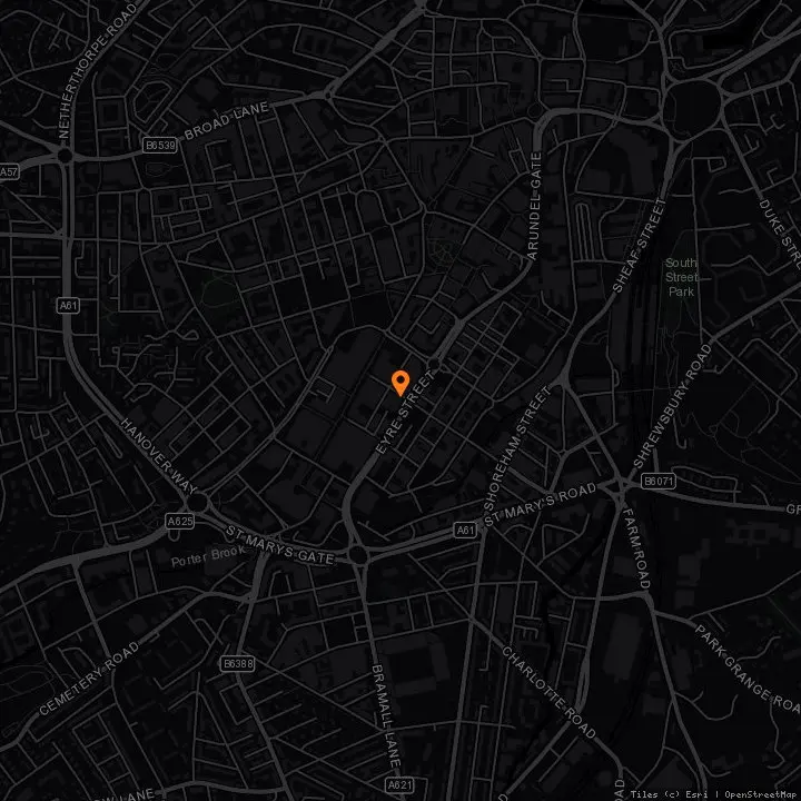 Map showing Arundel Emporium · Arundel Emporium, Sheffield, S1 4QD
