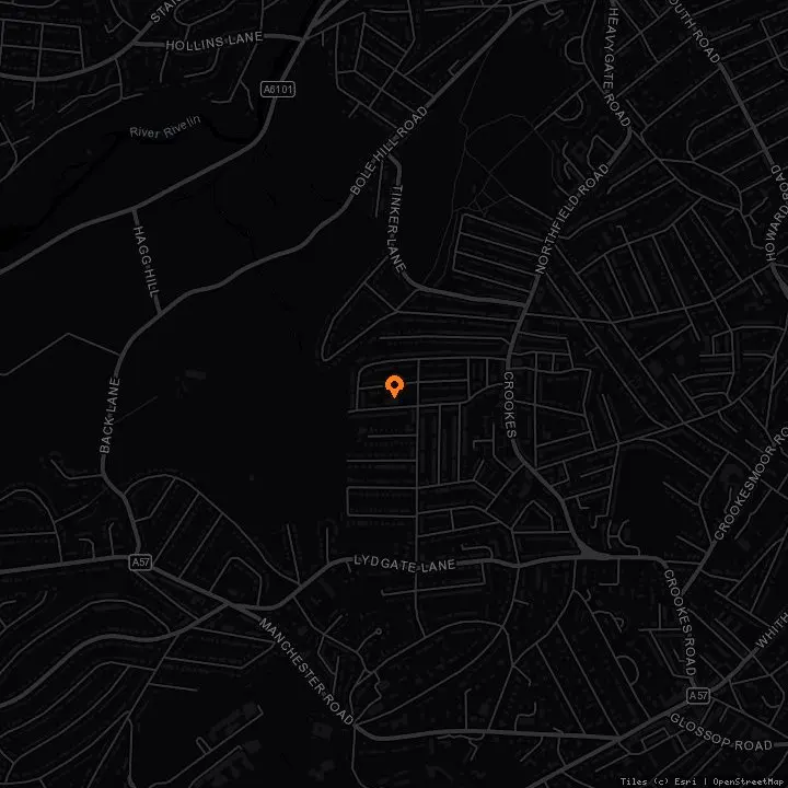 Map showing Crookes Social Club