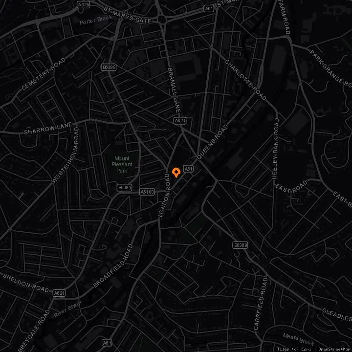 Map showing Hagglers Corner · Hagglers Corner, Sheffield, S2 4DU