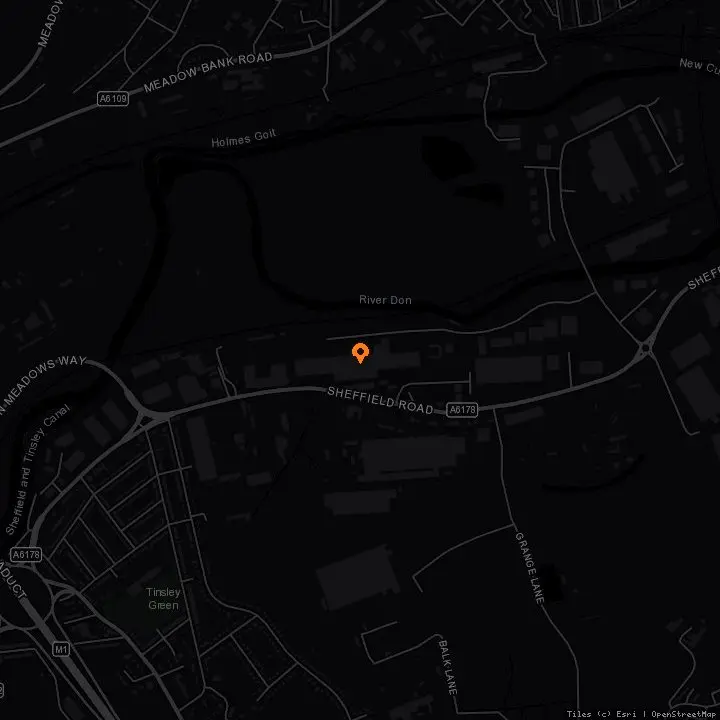 Map showing Magna Science Adventure Centre