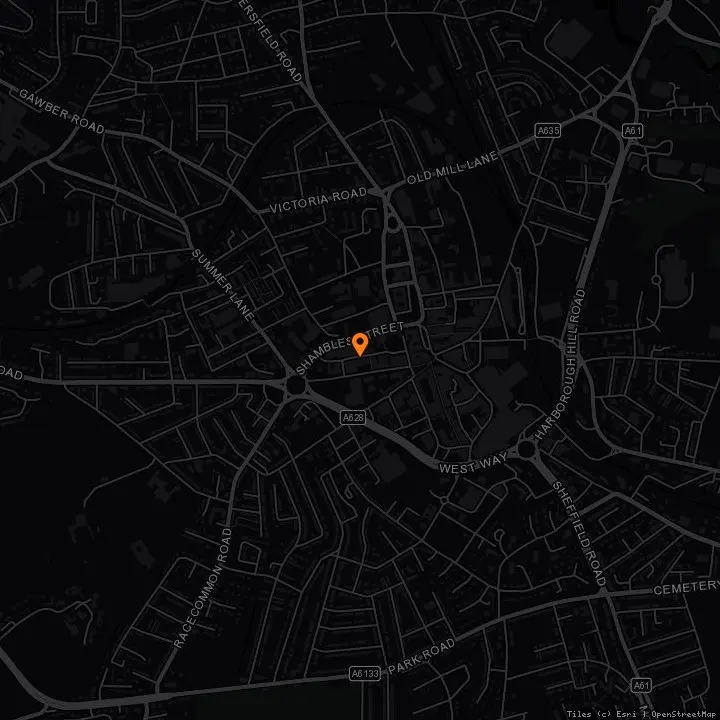 Map showing Nova City Barnsley