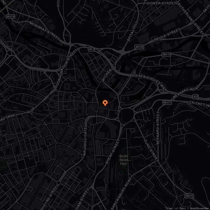 Map showing Panke Social · Panke Social, 16 Exchange Street, Sheffield, S2 5TR