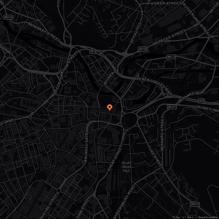Map showing Plot 22 · Plot 22, Exchange Street, Sheffield, S2 5TS