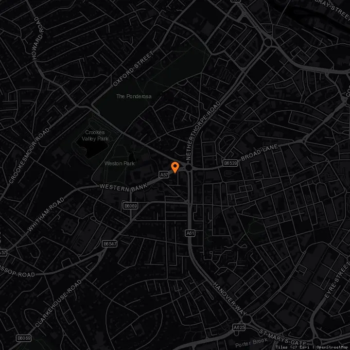 Map showing The University Arms