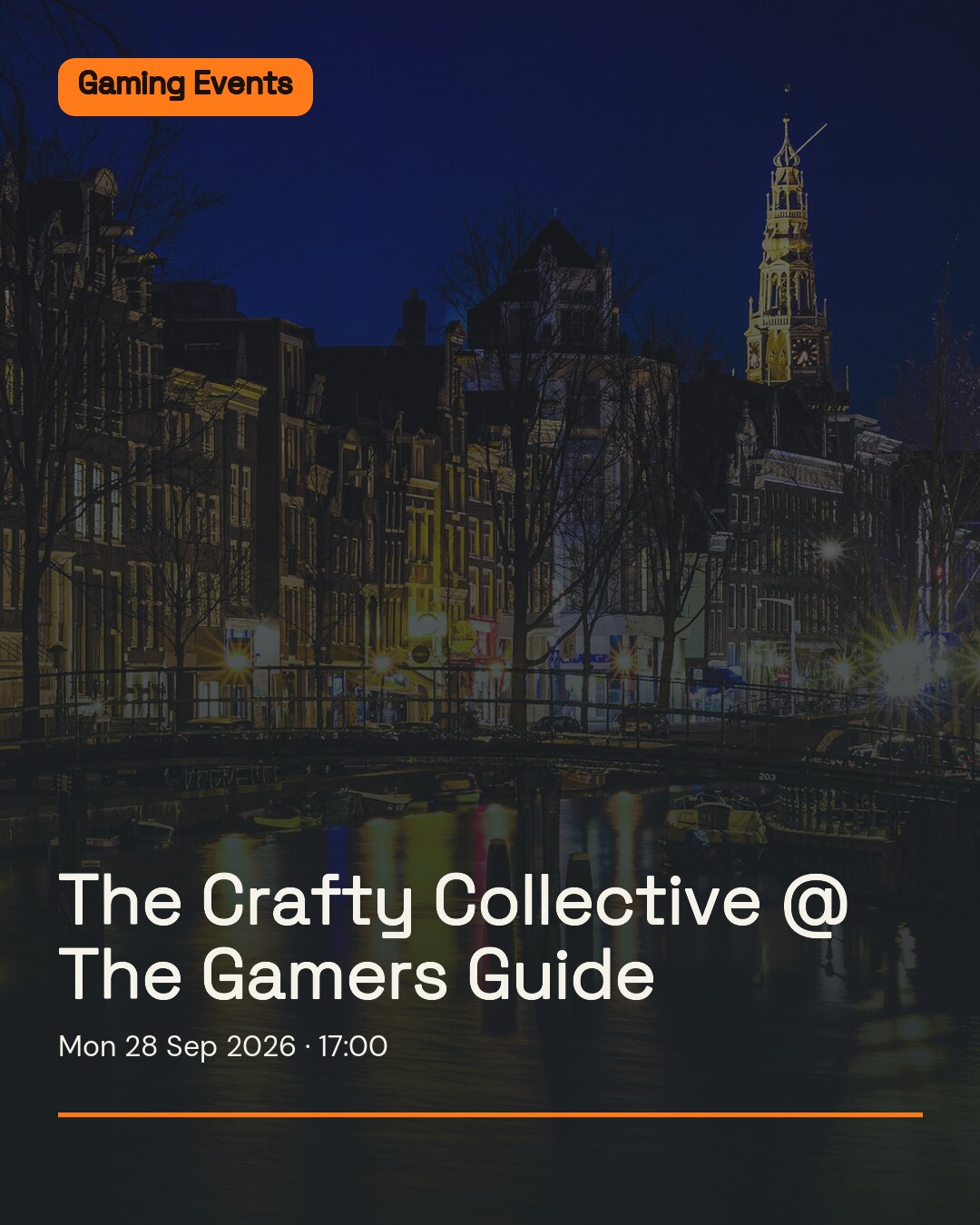 The Crafty Collective @ The Gamers Guide. Mon 28 Sep 2026.